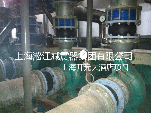 「2015」发往上海松江开元大酒店橡胶补偿器、ZTA型弹簧减震器使用现场