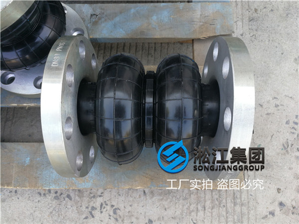 304法兰DN65-PN16双球橡胶软接